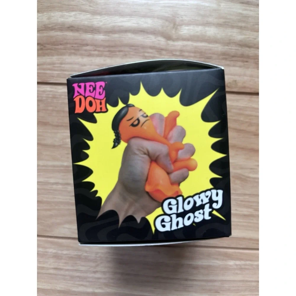 Schylling Nee Doh Glowy Ghost Green Glow-in-the-Dark Squishy Needoh RARE !